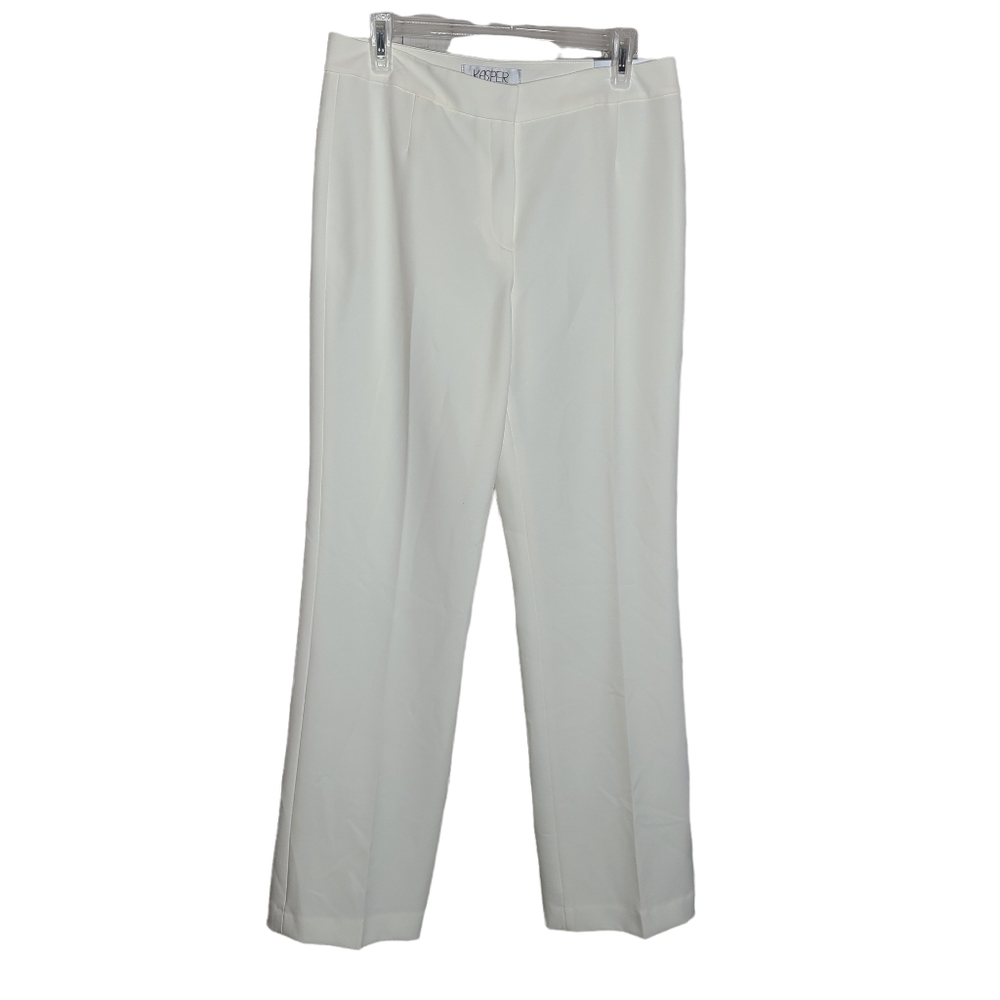 Kasper Kate Classic Fit Straight Leg Lined Dress Pants Vanilla Ice Color